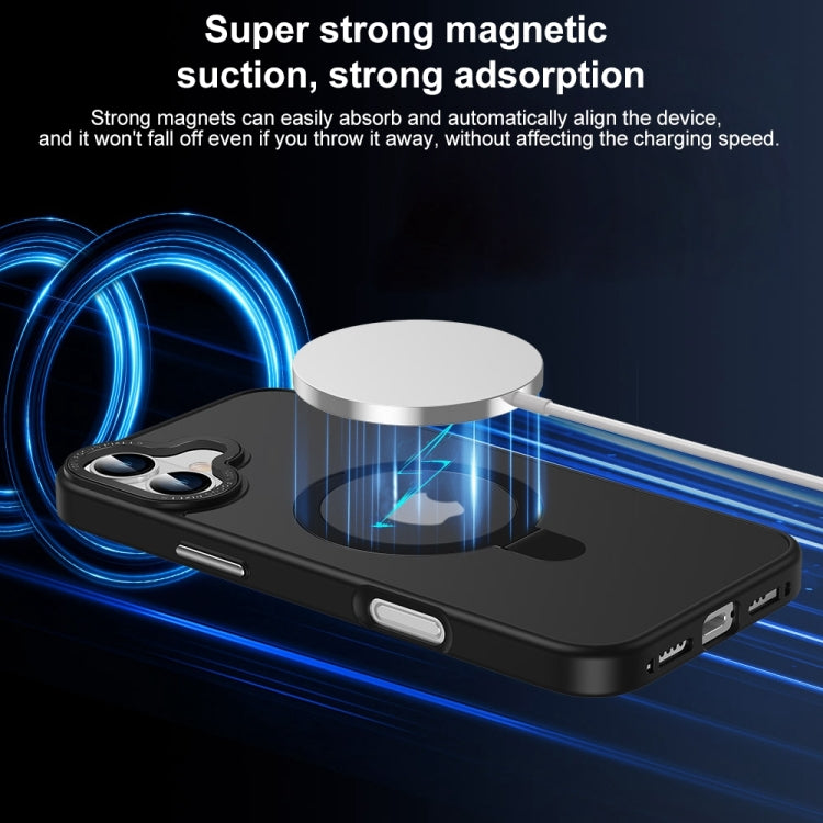 For iPhone 16 Pro Skin Feel MagSafe Magnetic Holder Phone Case(Transparent) - iPhone 16 Pro Cases by buy2fix | Online Shopping UK | buy2fix