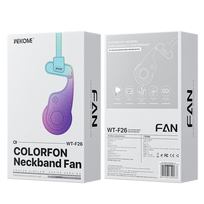 WEKOME WT-F26 Colorfon Series Neckband Fan(White) - Electric Fans by buy2fix | Online Shopping UK | buy2fix