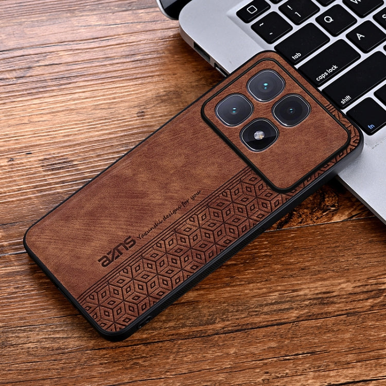 For Redmi K70 Ultra AZNS 3D Embossed Skin Feel Phone Case(Brown) - Xiaomi Cases by AZNS | Online Shopping UK | buy2fix