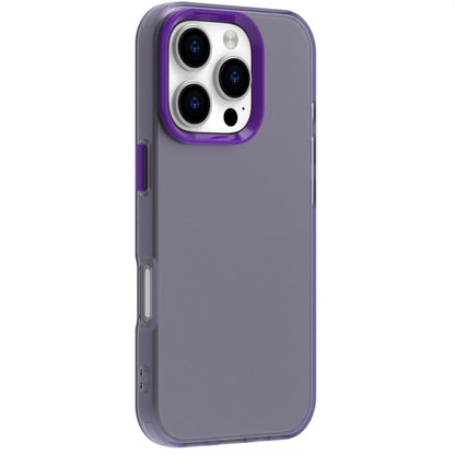 For iPhone 16 Pro Candy PC Hybrid TPU Shockproof Phone Case(Purple) - iPhone 16 Pro Cases by buy2fix | Online Shopping UK | buy2fix