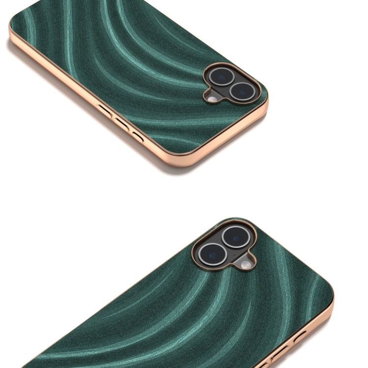 For iPhone 16 Plus Nano Electroplating Galactic Pattern Protective Phone Case(Green) - iPhone 16 Plus Cases by buy2fix | Online Shopping UK | buy2fix