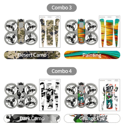 For DJI Neo 2pcs Combo Drone Body Protective Stickers(Dark Camo + Grunge Eyes) - Stickers by Sunnylife | Online Shopping UK | buy2fix