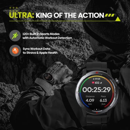 Zeblaze Stratos 3 Ultra 1.43 inch Screen Rugged Outdoor Sports GPS Smart Watch(Space Black) - Smart Watches by Zeblaze | Online Shopping UK | buy2fix