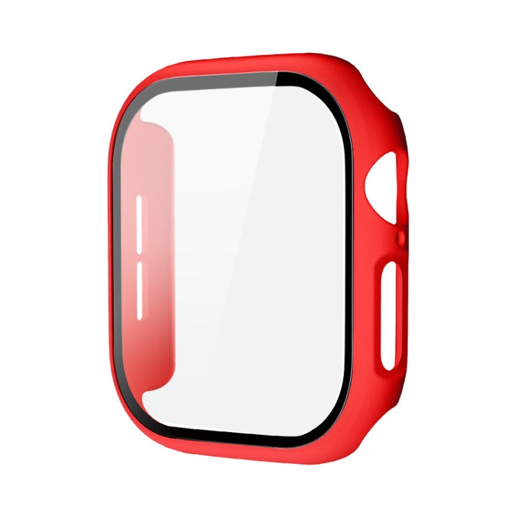 For Apple Watch Series 10 42mm imak Integrated Watch Case with Film(Red) - Watch Cases by imak | Online Shopping UK | buy2fix