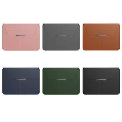 Multifunctional Laptop PU Magnetic Stand Split Liner Bag with Mouse Pad Function, Size:15 inch(Dark Green) - 15 inch by buy2fix | Online Shopping UK | buy2fix