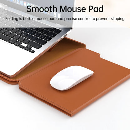 Multifunctional Laptop PU Magnetic Stand Split Liner Bag with Mouse Pad Function, Size:15 inch(Rose Gold) - 15 inch by buy2fix | Online Shopping UK | buy2fix