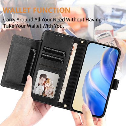 For iPhone 16 Plus Multi-Card Slots Zipper Wallet Leather Phone Case(Black) - iPhone 16 Plus Cases by buy2fix | Online Shopping UK | buy2fix