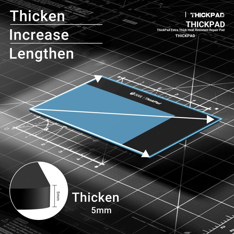 2UUL ST86 50x30cm Extra Thick Heat-Resistant Anti-static Silicone Pad - Working Mat by 2UUL | Online Shopping UK | buy2fix