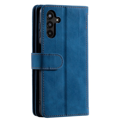 For Samsung Galaxy S25 5G Nine Card Zipper Bag Leather Phone Case with Lanyard(Blue) - Galaxy S25 5G Cases by buy2fix | Online Shopping UK | buy2fix