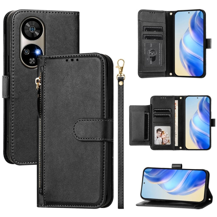 For Ulefone Note 17 Pro Multi-Card Slots Zipper Wallet Leather Phone Case(Black) - Ulefone Cases by buy2fix | Online Shopping UK | buy2fix