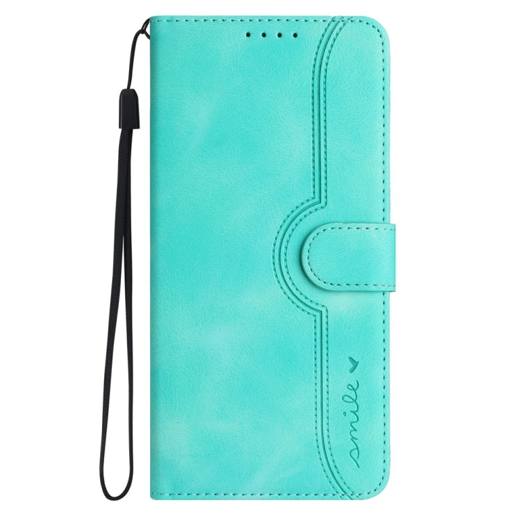 For Samsung Galaxy S25 Ultra 5G Heart Pattern Skin Feel Leather Phone Case(Light Blue) - Galaxy S25 Ultra 5G Cases by buy2fix | Online Shopping UK | buy2fix