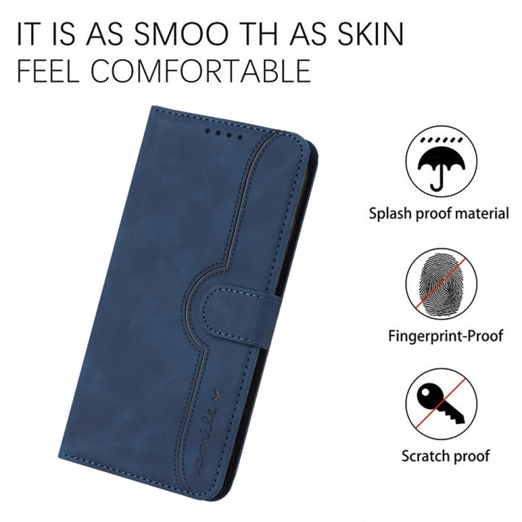 For Samsung Galaxy S25 Ultra 5G Heart Pattern Skin Feel Leather Phone Case(Royal Blue) - Galaxy S25 Ultra 5G Cases by buy2fix | Online Shopping UK | buy2fix