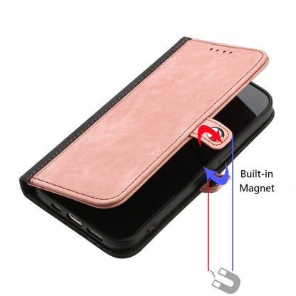 For Samsung Galaxy S25 Ultra 5G Side Buckle Double Fold Hand Strap Leather Phone Case(Pink) - Galaxy S25 Ultra 5G Cases by buy2fix | Online Shopping UK | buy2fix