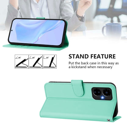 For Boost MobIle Celero 5G 2024 / 3 5G Skin Feel Solid Color Leather Phone Case with Lanyard(Mint Green) - More Brand by buy2fix | Online Shopping UK | buy2fix