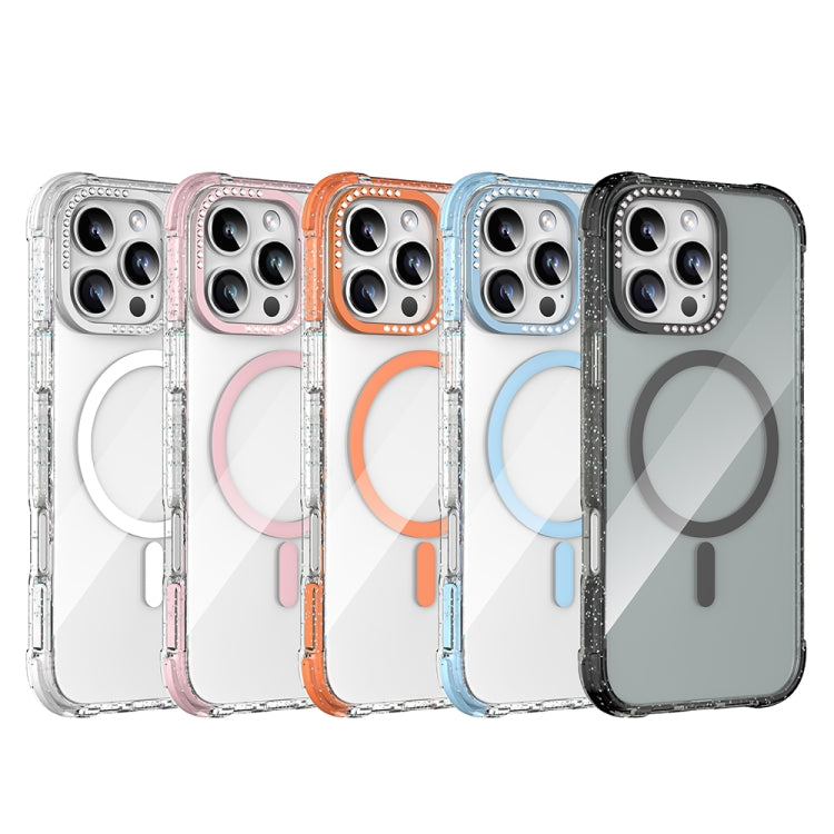 For iPhone 16 Pro Max Mutural Blink Series Glitter Edge MagSafe Magnetic Phone Case(White) - iPhone 16 Pro Max Cases by Mutural | Online Shopping UK | buy2fix