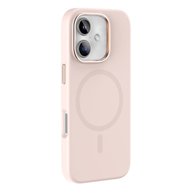 For iPhone 16 Mutural Karen Series Liquid Silicone MagSafe Magnetic Phone Case(Pink) - iPhone 16 Cases by Mutural | Online Shopping UK | buy2fix