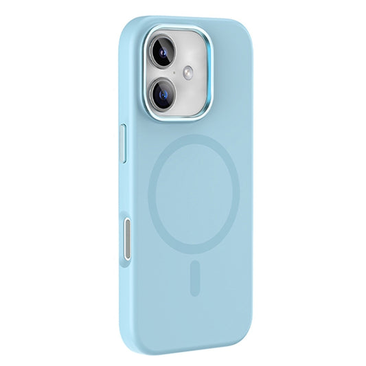 For iPhone 16 Mutural Karen Series Liquid Silicone MagSafe Magnetic Phone Case(Sky Blue) - iPhone 16 Cases by Mutural | Online Shopping UK | buy2fix