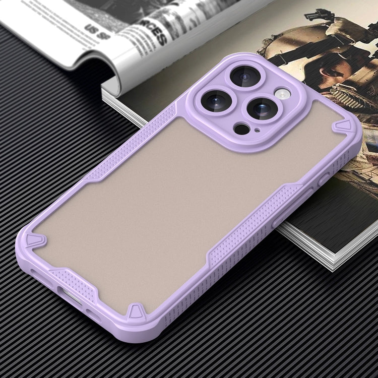 For iPhone 15 Pro Max Armor Glaze PC Hybrid TPU Phone Case(Purple) - iPhone 15 Pro Max Cases by buy2fix | Online Shopping UK | buy2fix