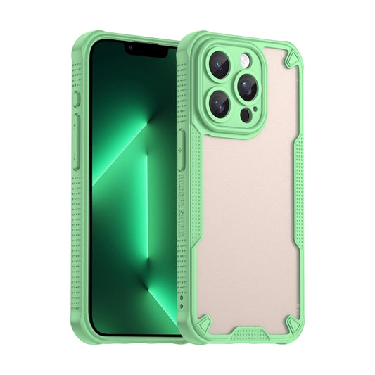 For iPhone 13 Pro Max Armor Glaze PC Hybrid TPU Phone Case(Green) - iPhone 13 Pro Max Cases by buy2fix | Online Shopping UK | buy2fix