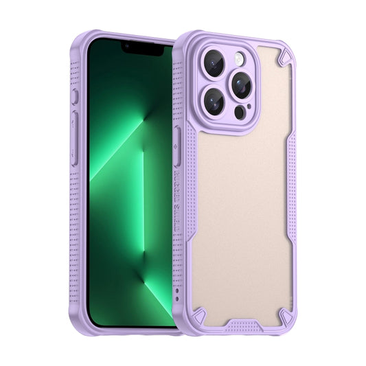 For iPhone 13 Pro Armor Glaze PC Hybrid TPU Phone Case(Purple) - iPhone 13 Pro Cases by buy2fix | Online Shopping UK | buy2fix