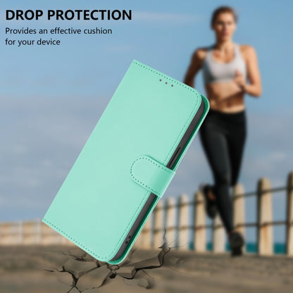 For Samsung Galaxy S25 Ultra 5G Skin Feel Solid Color Leather Phone Case with Lanyard(Mint Green) - Galaxy S25 Ultra 5G Cases by buy2fix | Online Shopping UK | buy2fix