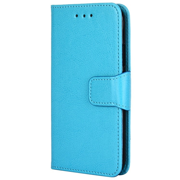 For iPhone 16 Plus Crystal Texture Leather Phone Case(Sky Blue) - iPhone 16 Plus Cases by buy2fix | Online Shopping UK | buy2fix