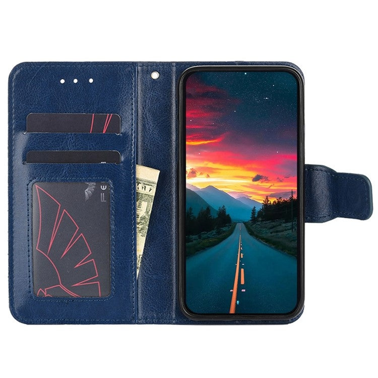 For iPhone 16 Pro Max Crystal Texture Leather Phone Case(Royal Blue) - iPhone 16 Pro Max Cases by buy2fix | Online Shopping UK | buy2fix