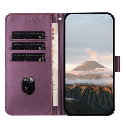 For Samsung Galaxy S25 Ultra 5G Triangle Pattern Buckle Clasp Leather Phone Case(Dark Purple) - Galaxy S25 Ultra 5G Cases by buy2fix | Online Shopping UK | buy2fix