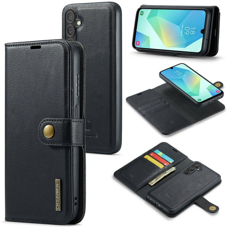 For Samsung Galaxy A16 5G DG.MING Crazy Horse Texture Detachable Magnetic Leather Case(Black) - Galaxy Phone Cases by DG.MING | Online Shopping UK | buy2fix