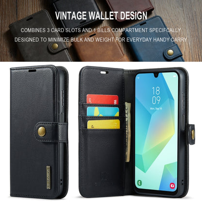 For Samsung Galaxy A16 5G DG.MING Crazy Horse Texture Detachable Magnetic Leather Case(Black) - Galaxy Phone Cases by DG.MING | Online Shopping UK | buy2fix