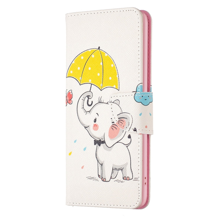 For Samsung Galaxy S25+ 5G Colored Drawing Pattern Leather Phone Case(Umbrella Elephant) - Galaxy S25+ 5G Tempered Glass by buy2fix | Online Shopping UK | buy2fix