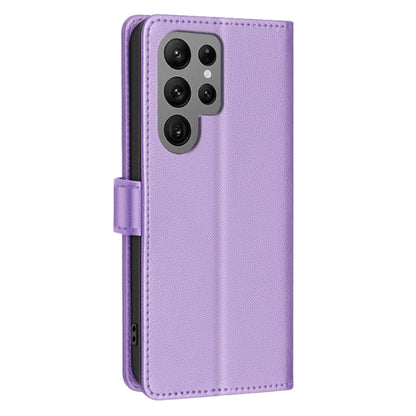 For Samsung Galaxy S25 Ultra 5G Litchi Texture RFID Anti-theft Leather Phone Case(Purple) - Galaxy S25 Ultra 5G Cases by buy2fix | Online Shopping UK | buy2fix