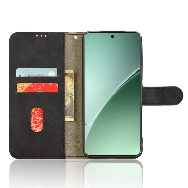 For Xiaomi 15 Pro Skin Feel Magnetic Flip Leather Phone Case(Black) - Xiaomi Cases by buy2fix | Online Shopping UK | buy2fix