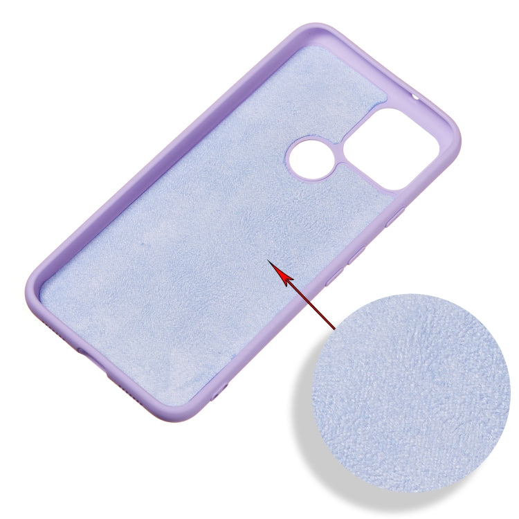 For Google Pixel 5 Pure Color Liquid Silicone Shockproof Full Coverage Case(Purple) - Google Cases by buy2fix | Online Shopping UK | buy2fix