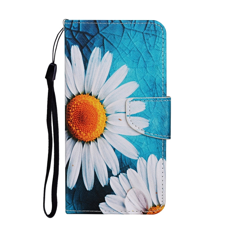 For Samsung Galaxy S25 5G Colored Drawing Pattern Leather Phone Case(Chrysanthemum) - Galaxy S25 5G Cases by buy2fix | Online Shopping UK | buy2fix