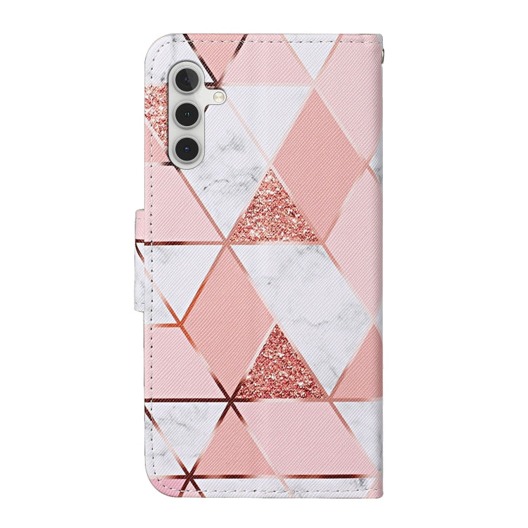 For Samsung Galaxy S25+ 5G Colored Drawing Pattern Leather Phone Case(Marble) - Galaxy S25+ 5G Cases by buy2fix | Online Shopping UK | buy2fix