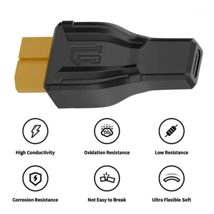 XT-003 XT60 to EC5 Interchange Adapter - Universal Power Adapter by buy2fix | Online Shopping UK | buy2fix