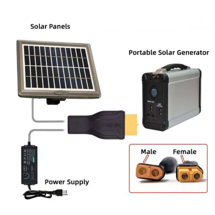 XT-019 XT60 Female to 7.4x0.6 Interchange Adapter - Universal Power Adapter by buy2fix | Online Shopping UK | buy2fix