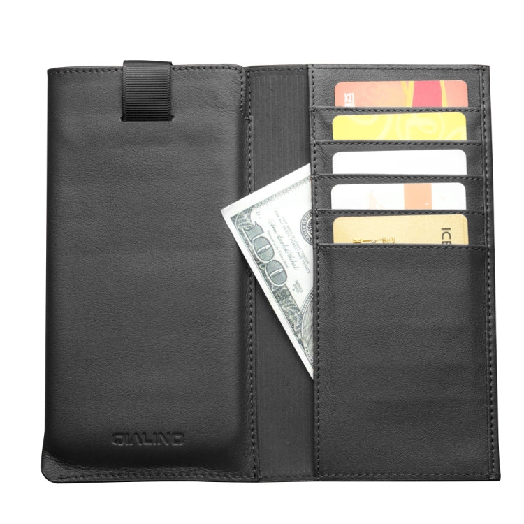 For iPhone 11 Pro QIALINO Nappa Texture Top-grain Leather Horizontal Flip Wallet Case with Card Slots(Black) - iPhone 11 Pro Cases by QIALINO | Online Shopping UK | buy2fix