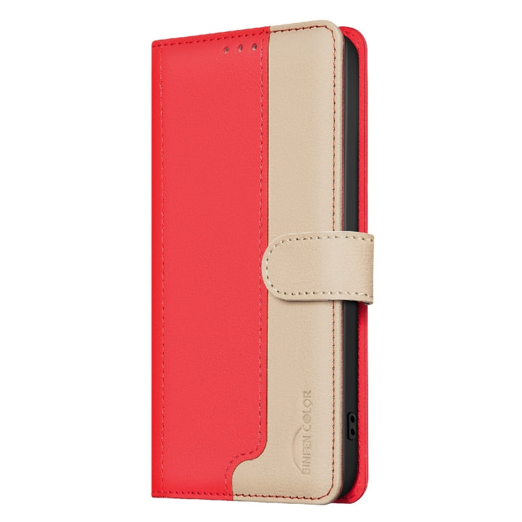 For OnePlus 13 Color Matching RFID Anti-theft Leather Phone Case(Red) - OnePlus Cases by buy2fix | Online Shopping UK | buy2fix