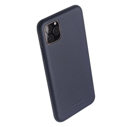 For iPhone 11 Pro Max QIALINO Shockproof Top-grain Leather Protective Case(Royal Blue) - iPhone 11 Pro Max Cases by QIALINO | Online Shopping UK | buy2fix