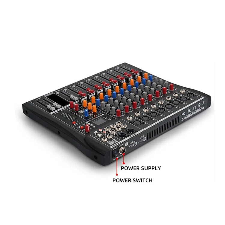 XTUGA CT80X 8-Channels Audio Mixer DJ Mixing Console with 48V Power Supply(AU Plug) - Live Sound Effects Processors by XTUGA | Online Shopping UK | buy2fix