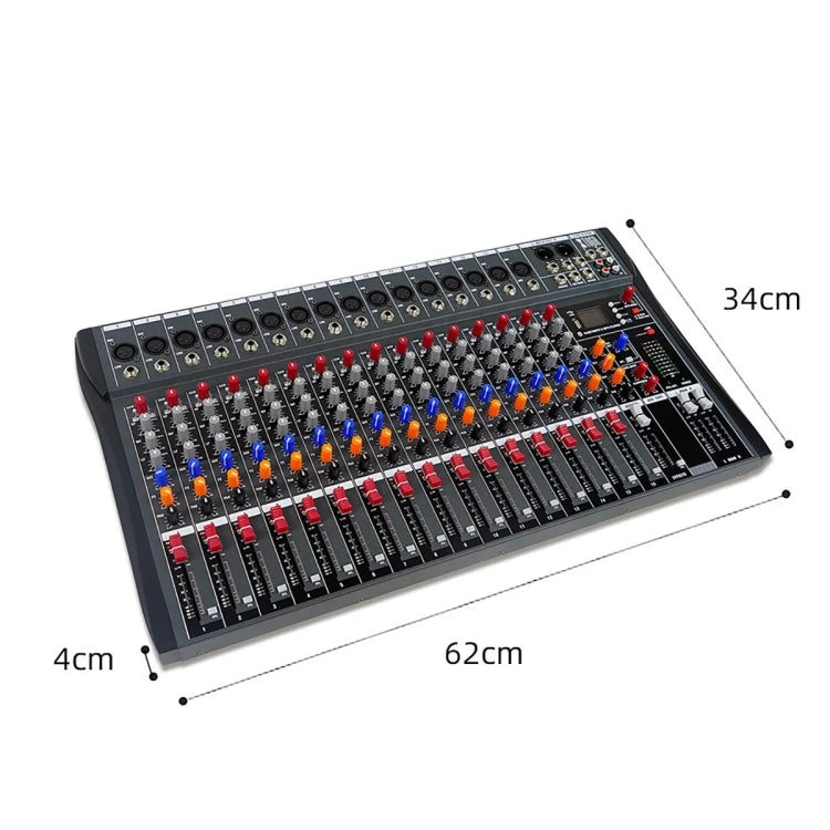 XTUGA CT160X 16-Channels Audio Mixer DJ Mixing Console with 48V Power Supply(US Plug) - Live Sound Effects Processors by XTUGA | Online Shopping UK | buy2fix