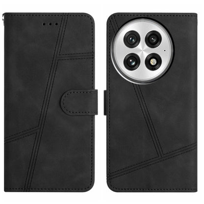 For OnePlus 13 Skin-feel Stitching Leather Phone Case(Black) - OnePlus Cases by buy2fix | Online Shopping UK | buy2fix