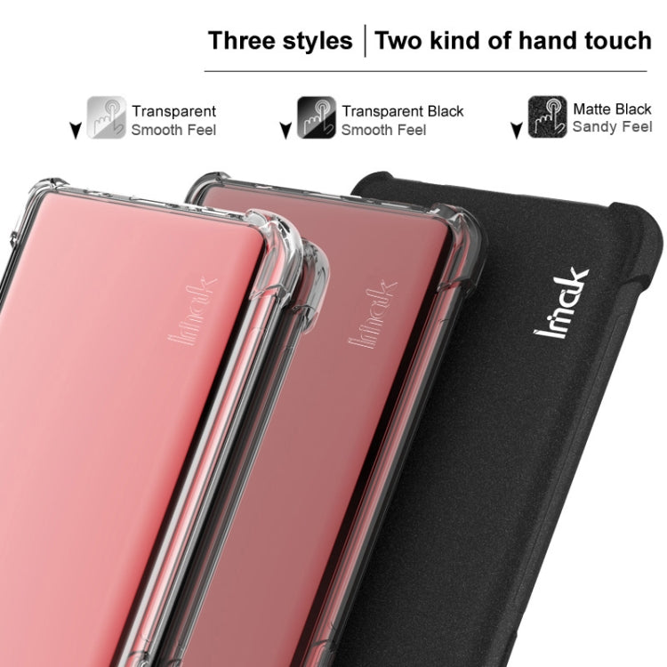 For ZTE nubia Red Magic 10 Pro imak Shockproof Airbag TPU Phone Case(Matte Black) - ZTE Cases by imak | Online Shopping UK | buy2fix