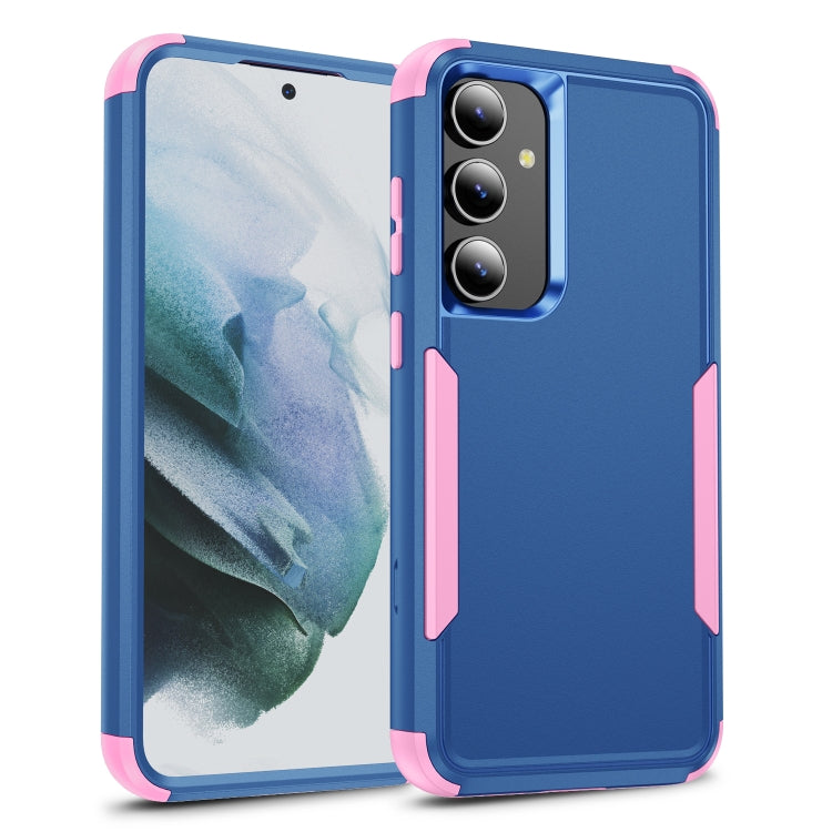 For Samsung Galaxy S25+ 5G TPU + PC Shockproof Protective Phone Case(Royal Blue + Pink) - Galaxy S25+ 5G Cases by buy2fix | Online Shopping UK | buy2fix