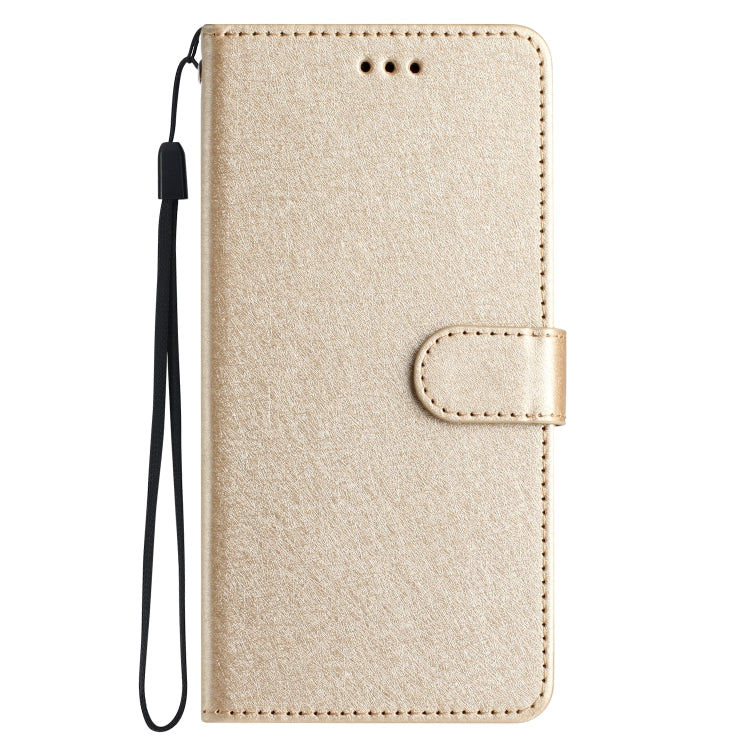 For Samsung Galaxy S25+ 5G Silk Texture Horizontal Flip Leather Phone Case(Gold) - Galaxy S25+ 5G Cases by buy2fix | Online Shopping UK | buy2fix