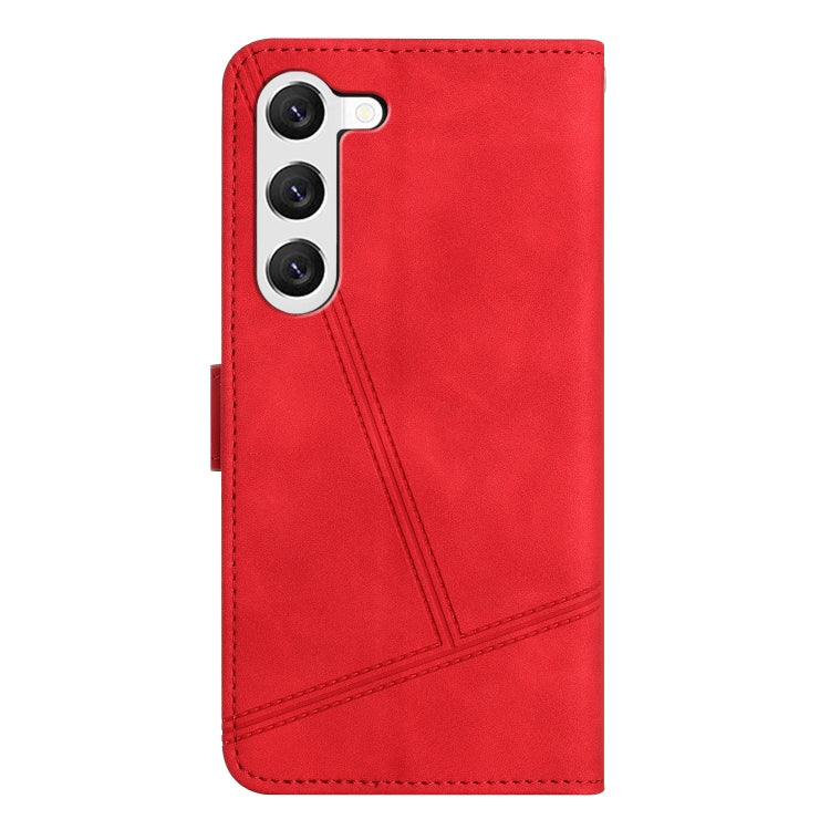 For Samsung Galaxy S25 5G Skin-feel Stitching Leather Phone Case(Red) - Galaxy S25 5G Cases by buy2fix | Online Shopping UK | buy2fix