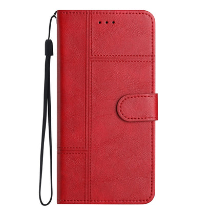 For Samsung Galaxy S25+ 5G Cowhide Texture Stitching Leather Phone Case(Red) - Galaxy S25+ 5G Cases by buy2fix | Online Shopping UK | buy2fix