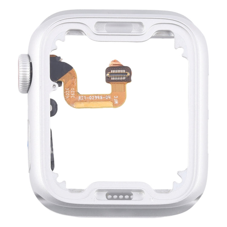 For Apple Watch Series 6 44MM LTE Aluminium Alloy Middle Frame Bezel Plate with Crown Spin Axis Flex Cable(Silver) - Middle Frame by buy2fix | Online Shopping UK | buy2fix